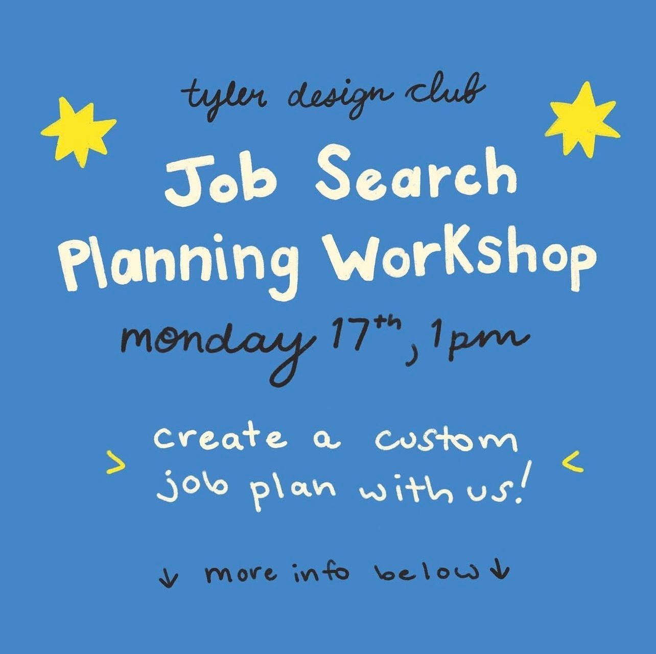Job search planning workshop post, before the rebrand