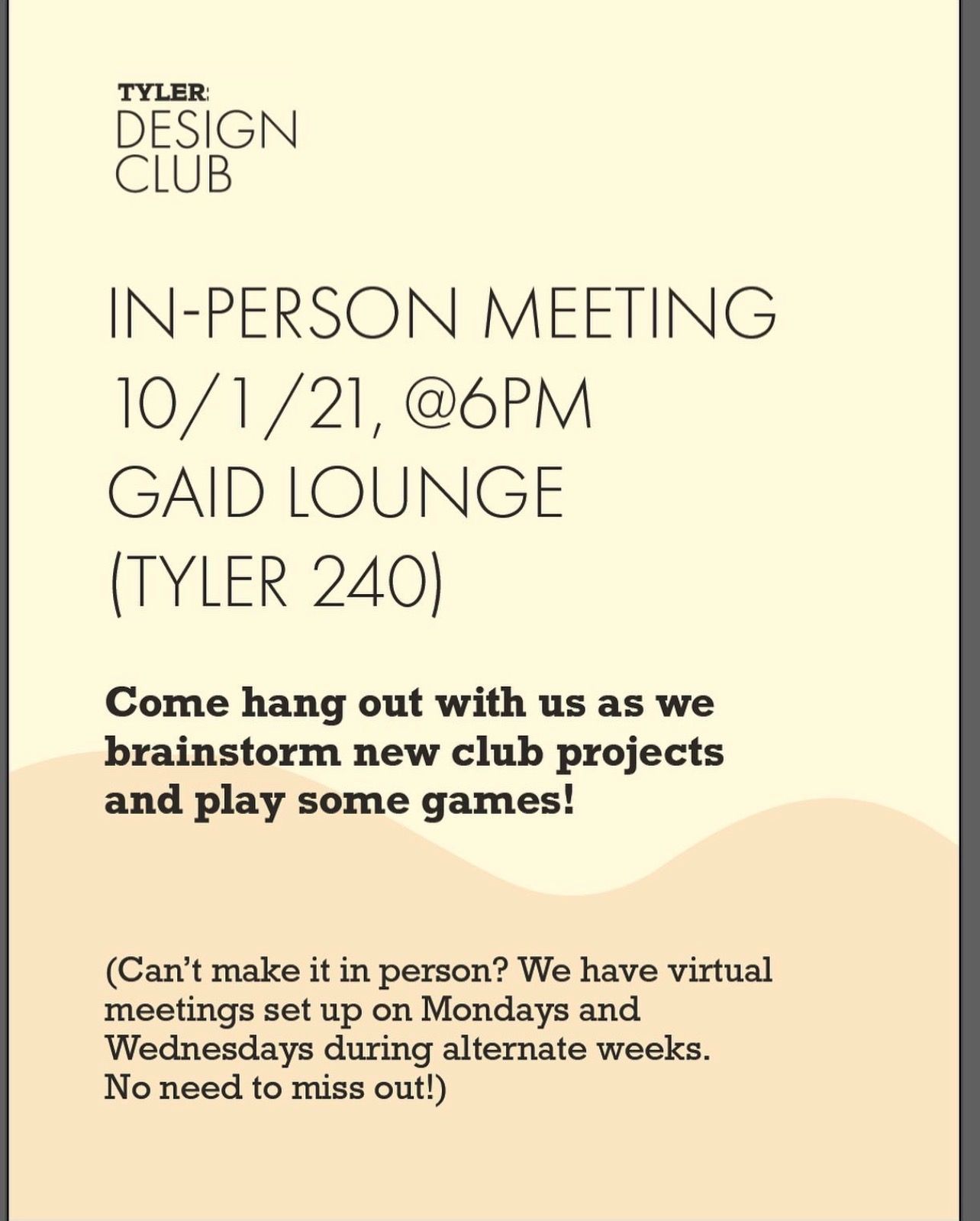 In-person meeting announcement post, before the rebrand