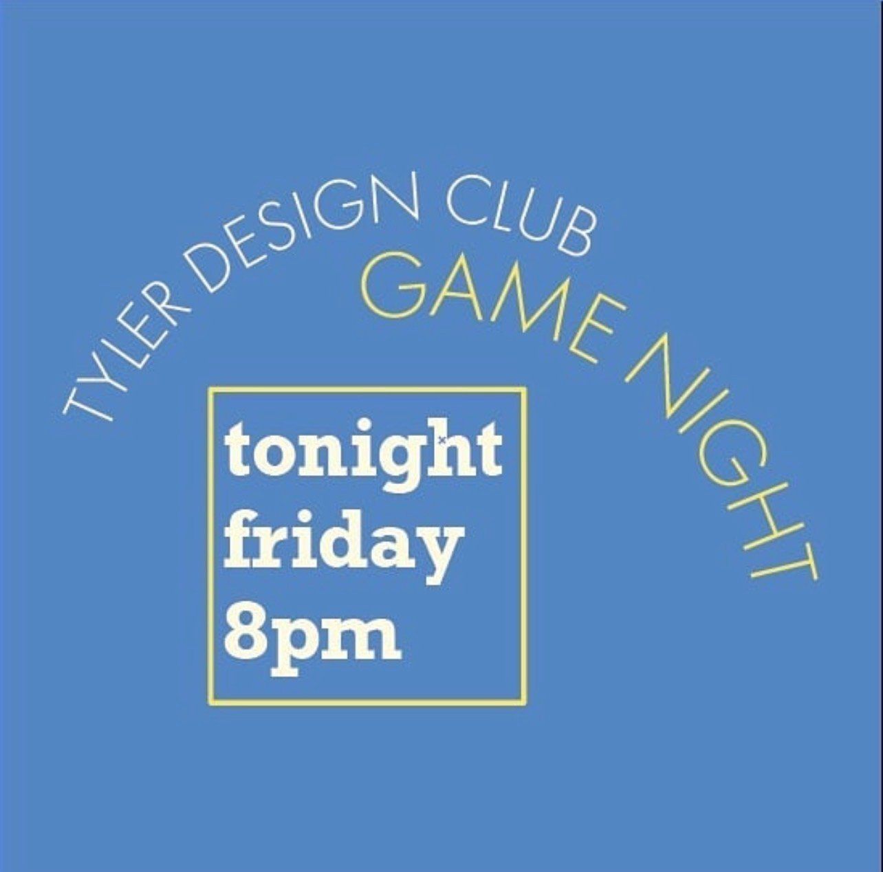 Game night announcement post, before the rebrand