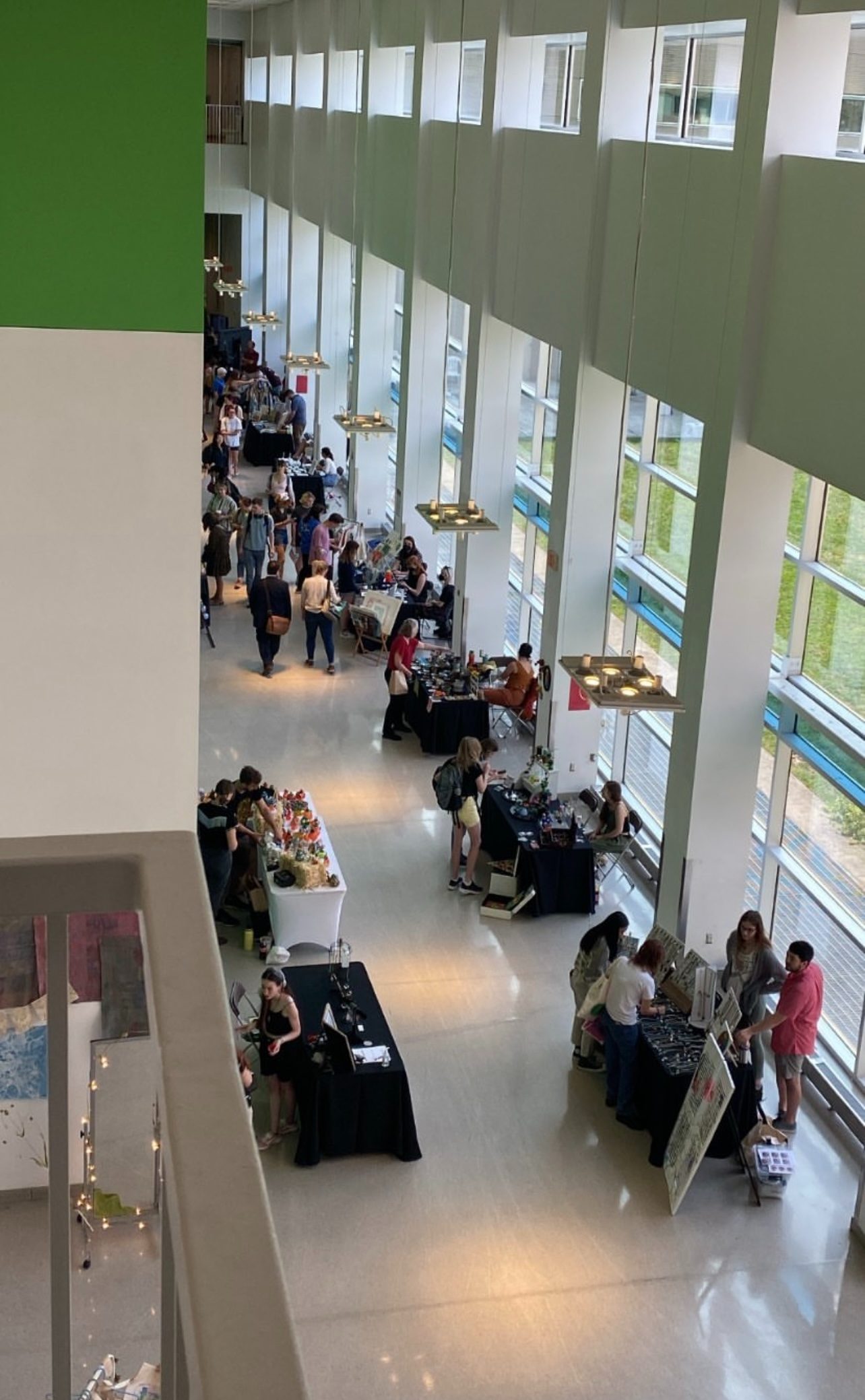 The Art Market running in the Tyler atrium